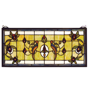 22W X 10H Lancaster Stained Glass Window