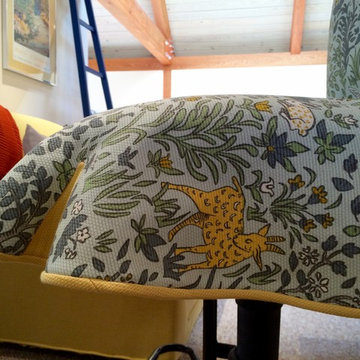 Kids Workstation - slipcover swivel chairs