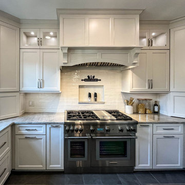 Custom White and Wood Contemporary Kitchen