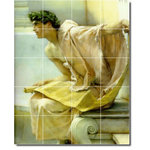 Picture-Tiles.com - Lawrence Alma-Tadema Historical Painting Ceramic Tile Mural #72, 48"x60" - Mural Title: A Reading From Homer Detail