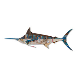 Blue Marlin, Metal Fish Wall Sculpture by Dolan Geiman - Wall Decor