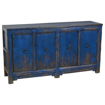 63" Blue 4 door Amherst Sideboard Cabinet
