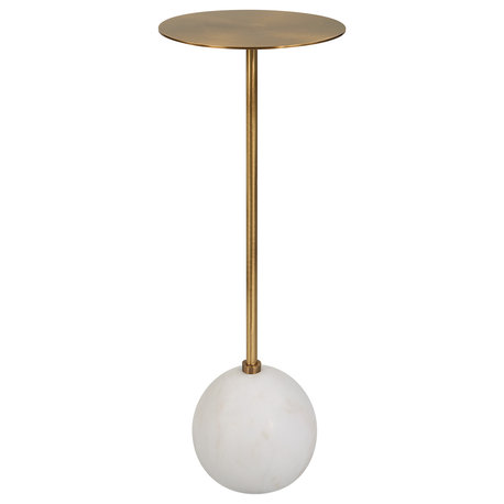 Uttermost Gimlet White Drink Table