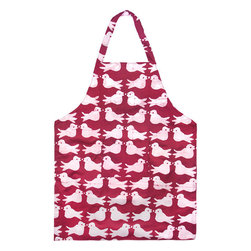 Global Mamas (A) - Apron 2 Birds Design Plum, Global Mamas - Aprons