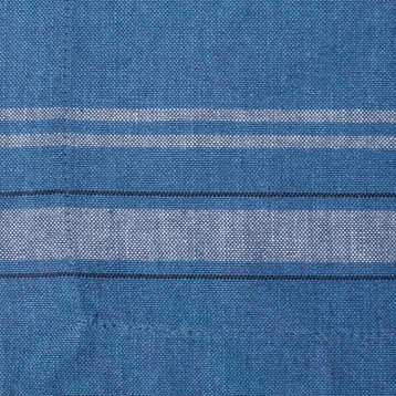 DII Blue Chambray French Stripe Placemat, Set of 6