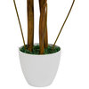 4.25' Monstera Artificial Plant, a White Textured Pot