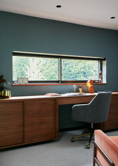 Midcentury Home Office by Muchmore Design