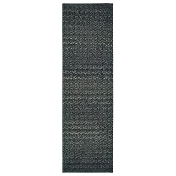 Luna Black Ivory Abstract Abstract Casual Rug, 2'3"x7'6"