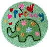 [Horse] Children Decor Rug Embroidered Mat Cartoon Carpet,23.62X23.62 INches