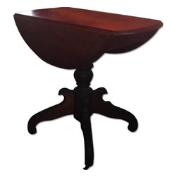 Antique Dark Brown Gateleg Table - Console Tables
