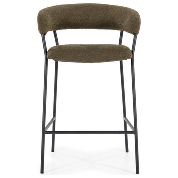 Upholstered Modern Bar Chair, Eleonora Luka, Green