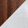 Mahogany Wood Sliding Barn Door white Primed with Mirror Insert, Carbon Steel Ha