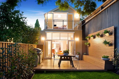 Photo of a small traditional home design in Sydney.
