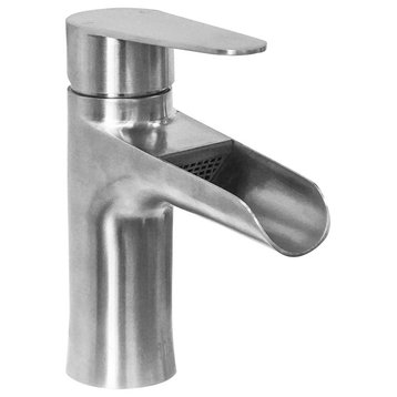 BOANN Megan Stainless Steel Open Spout Waterfall Bathroom Faucet