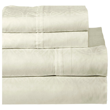 Pointehaven 300TC Printed Sheet Set, Bone, King