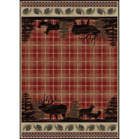 Hearthside Wilderness Multi Lodge Area Rug, 2'3"x7'7"