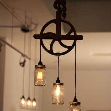 Mason jars pendant light