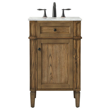 Elegant Decor VF12521DW 21" Single Bathroom Vanity, Driftwood