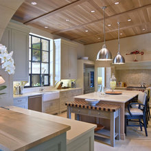 Cedar plank ceiling