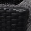 vidaXL Garden Rectangle Rattan Planters Set, Black