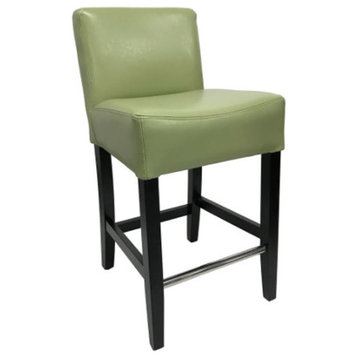Leather Stool, Key Lime, Counter Seat