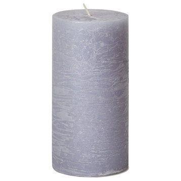 Rustic Cement Gray Pillar Candles, Set of 4