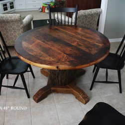 Round Reclaimed Wood Tables - Products