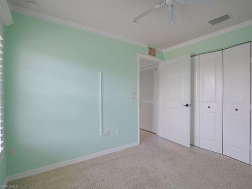 Seafoam green or mint colour bedroom