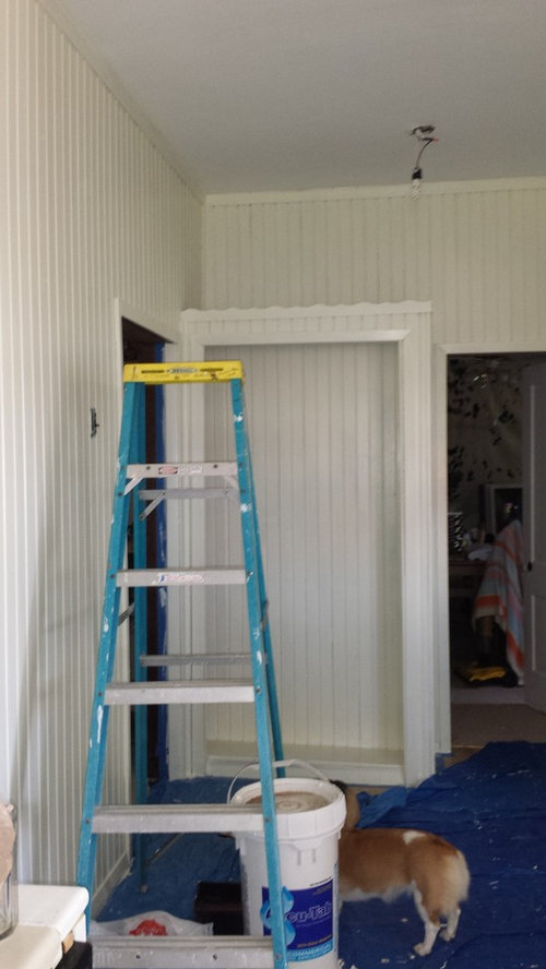 Painting wood walls