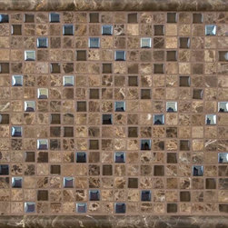Emperador Cafe Marble And Glass Blend 1 - Tile