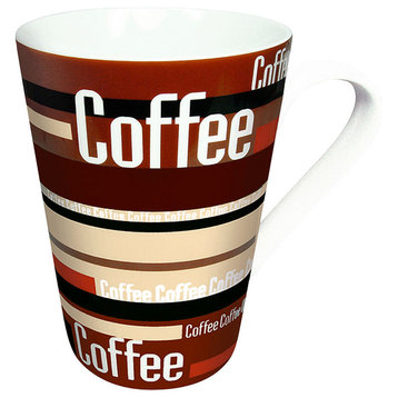 Set of 4 Mugs Coffee Stripes