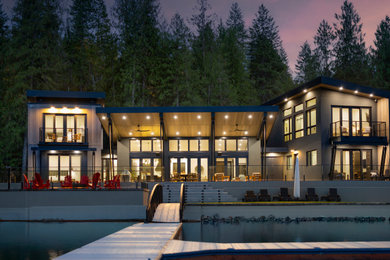 Contemporary exterior home idea in Vancouver
