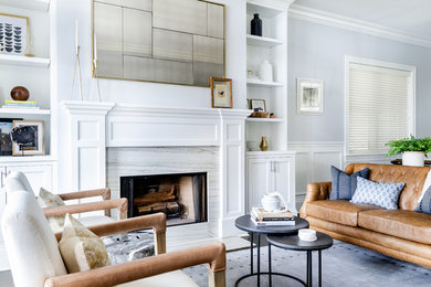 Living room - transitional living room idea in Boise
