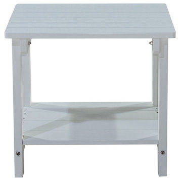 Orlando Plastic Wood End Table, White
