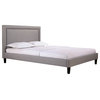 Laval Upholstered Bed With Nailhead Trim, Queen