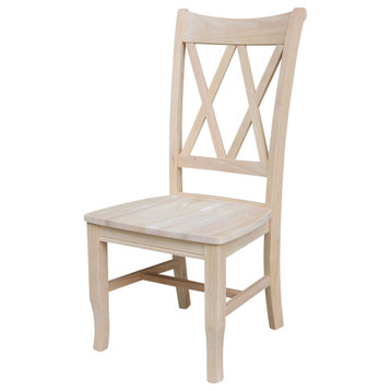 Set of Two Double X-Back Chairs