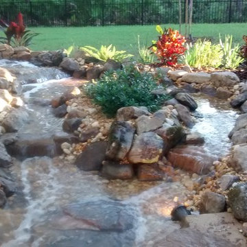 Lanai and Pondless Waterfall