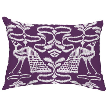 Crown 14"x20" Coastal Decorative Outdoor Pillow, Purple