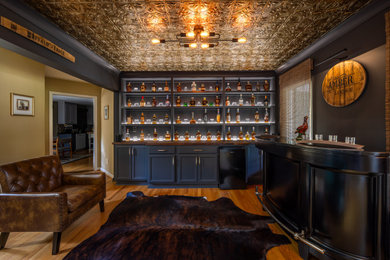 Home bar - industrial home bar idea in Raleigh