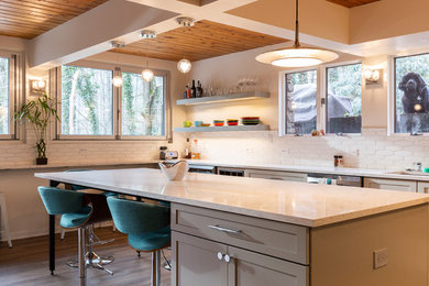 Example of a minimalist kitchen design in Other