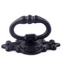 Black Cast Iron Cabinet Drawer Ring Pull Handle 3 1/8" Small Pull with Hardware