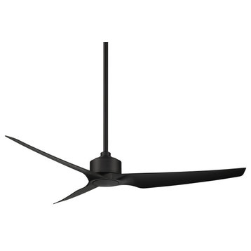Stella Indoor/Outdoor 3-Blade Smart Ceiling Fan 60" Matte Black, Remote Control
