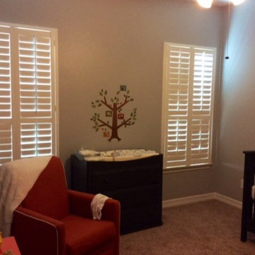 Custom plantation shutters for nursery