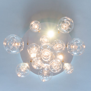Custom-Made Blown Glass Cloud Chandelier