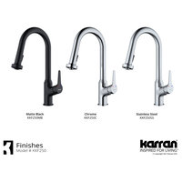 Karran Dockton Single-Handle Pull-Down Sprayer Kitchen Faucet, Matte Black