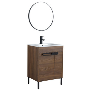 24" Sink Vanity With KD Package, Plywood, Smc Top, No Faucet