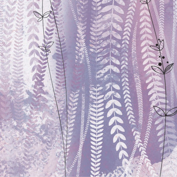 Foliar background wall mural