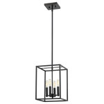 Acclaim Lighting - Cobar 4-Light Matte Black Pendant - Never underestimate simplicity!  Cobar features a clean open-air cage frame.  This unobtrusive design will tie the look and style of a space together.PendantMatte Black finishMetal Cage DesignComes With 12' Of Wire And 3-12" 1-6' And 1-3' Stems For Adjustable Hanging HeightRequires 4 60-Watt Max Candelabra Base BulbsInstallation hardware included1 Year Warranty  This light requires 4 , 60W Watt Bulbs (Not Included) UL Certified.