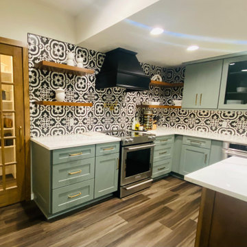 Kitchen with BOLD Backsplash