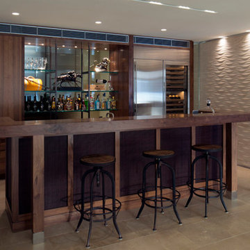 3D wall coverings for luxury interiors Hudson Parade House by Corben Architects